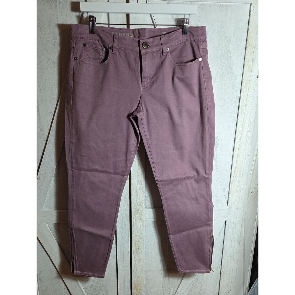 J. Crew Lavender Toothpick Ankle Jeans Size 32